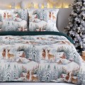 Pościel Świąteczna 220x200 cm FAIRYLAND Komplet Zimowy Na Prezent Eurofirany