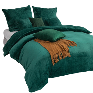 Pościel Z Mikrofibry MIŚ 160x200 COZY zielony Ciepła Zimowa Gruba Komplet