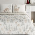 Pościel Świąteczna 140x200 cm FAWN Komplet Bawełna Na Prezent Eurofirany