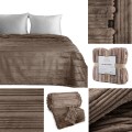 Koc Wytłaczany 150x200 Eurofirany NINA beżowy Na Prezent Flano 260 GSM