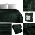 Koc Wytłaczany 200x220 Eurofirany NINA c. zielony Na Prezent Flano 260 GSM