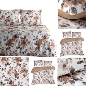 Pościel Bawełniana w Kwiaty 140x200 SPRING 76 Eurofirany Bawełna Komplet
