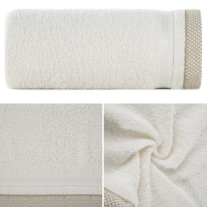 Ręcznik Frotte 50x90 Eurofirany ABBIE kremowy Kąpielowy 500g SPA Gruby