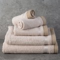 Ręcznik Frotte 50x90 Eurofirany ABBIE beżowy Kąpielowy 500g SPA Gruby