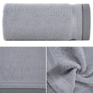 Ręcznik Frotte 50x90 Eurofirany ABBIE srebrny Kąpielowy 500g SPA Gruby