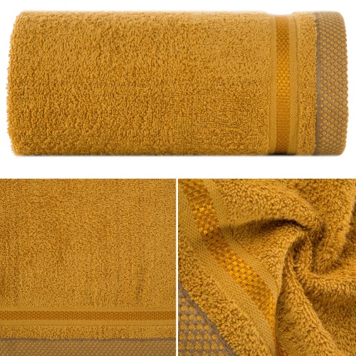 Ręcznik Frotte 50x90 Eurofirany ABBIE c. żółty Kąpielowy 500g SPA Gruby