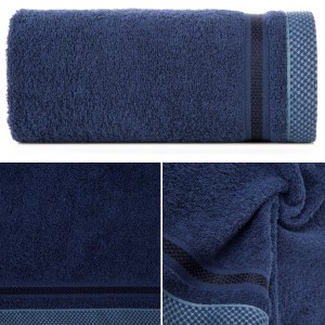 Ręcznik Frotte 50x90 Eurofirany ABBIE granatowy Kąpielowy 500g SPA Gruby