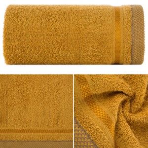 Ręcznik Frotte 70x140 Eurofirany ABBIE c. żółty Kąpielowy 500g SPA Gruby