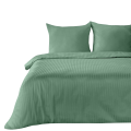 Pościel Bawełniana W Prążki 140x200 VERA miętowy Komplet Eurofirany Hotelowa