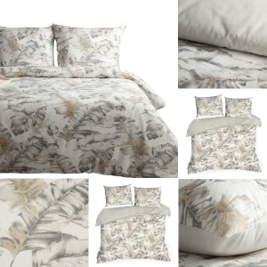 Pościel Bawełniana Komplet 220x200 LAYLA biało-stalowa Eurofirany Bawełna