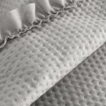 Narzuta Na Łóżko 170x210 Z Falbaną Srebrna Eurofirany Pikowana Kapa Koc