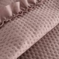 Narzuta Na Łóżko 220x240 Z Falbaną Pudrowa Eurofirany Pikowana Kapa Koc