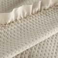 Narzuta Na Łóżko 220x240 Z Falbaną Beżowa Eurofirany Pikowana Kapa Koc