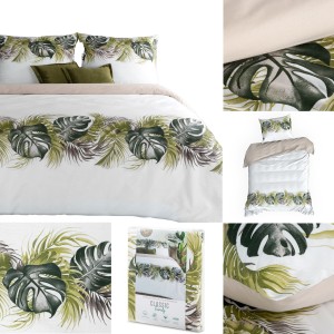 Pościel Bawełniana Komplet 140x200 AMBER w Kwiaty Eurofirany Bawełna