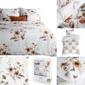 Pościel Bawełniana Komplet 140x200 CELINE w Kwiaty Eurofirany Bawełna
