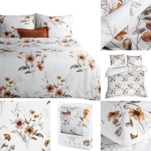 Pościel Bawełniana Komplet 220x200 CELINE w Kwiaty Eurofirany Bawełna