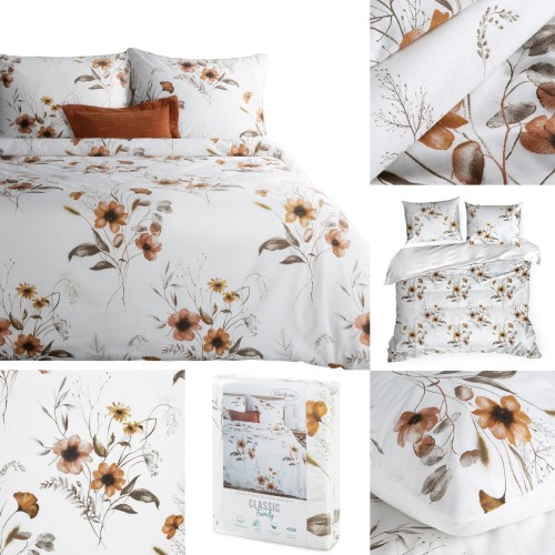 Pościel Bawełniana Komplet 220x200 CELINE w Kwiaty Eurofirany Bawełna