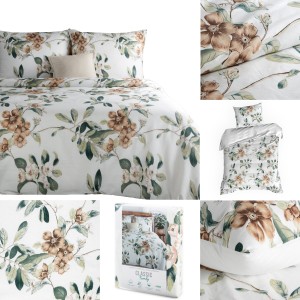 Pościel Bawełniana Komplet 140x200 NIKOLA w Kwiaty Eurofirany Bawełna