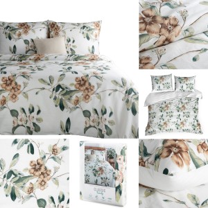 Pościel Bawełniana Komplet 160x200 NIKOLA w Kwiaty Eurofirany Bawełna