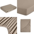 Prześcieradło Z Gumką 100x200+25cm SOFT beżowe Eurofirany Grube Na Materac