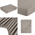 Prześcieradło Z Gumką 220x200+30cm SOFT srebrne Eurofirany Grube Na Materac