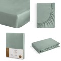 Prześcieradło z Gumką 180x200 +30cm NOVA 3 szałwia Eurofirany 100% Bawełna