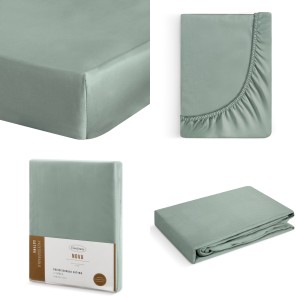 Prześcieradło z Gumką 140x200 +30cm NOVA 3 szałwia Eurofirany 100% Bawełna