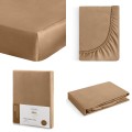 Prześcieradło z Gumką 220x200 +30cm NOVA 3 ceglany Eurofirany 100% Bawełna