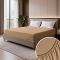 Prześcieradło z Gumką 220x200 +30cm NOVA 3 ceglany Eurofirany 100% Bawełna