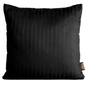 Poszewka Na Poduszkę 40x40 VERA W Prążki czarna Eurofirany Do Pościeli