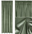 Eurofirany Zasłona o aksamitnej strukturze 140x270 Taśma MELANIE oliwkowy
