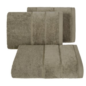 Ręcznik 70x140 Eurofirany MARI jasny brąz 500gsm Frotte Bawełna Puszysty  