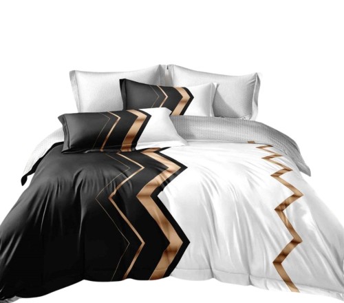 Pościel Bawełna Satynowa 200x220 + 2x70x80 NELA 67 Designerski Komplet