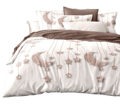 Pościel Bawełna Satynowa 200x220 + 2x70x80 NELA 83 Designerski Komplet