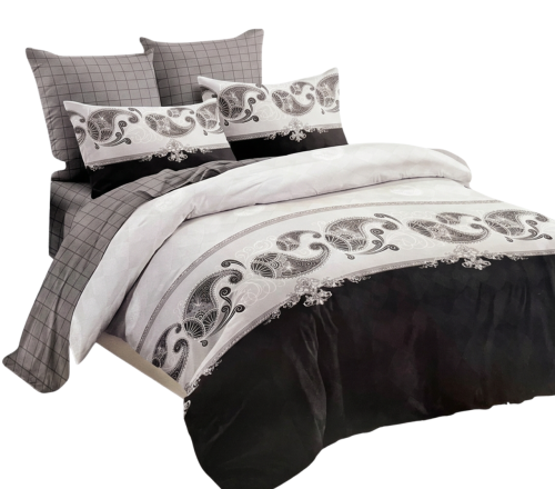 Pościel Bawełna Satynowa 200x220 + 2x70x80 NELA 80 Designerski Komplet