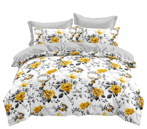 Pościel Bawełna Satynowa 200x220 + 2x70x80 NELA 77 Designerski Komplet