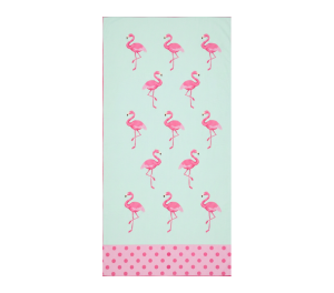 Ręcznik Plażowy Kąpielowy 70x145 Flaming Miętowy Szybkoschnący Designerski 