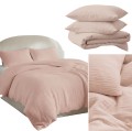 Pościel Bawełniana 160x200 MUŚLIN Pudrowa Komplet Muślinowy 100% Bawełna
