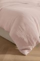 Pościel Bawełniana 160x200 MUŚLIN Pudrowa Komplet Muślinowy 100% Bawełna