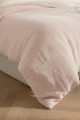 Pościel Bawełniana 220x200 MUŚLIN Beżowa Komplet Muślinowy 100% Bawełna