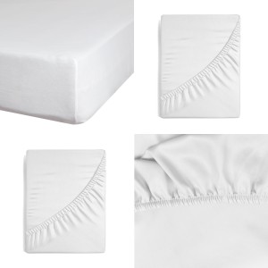 Prześcieradło Z Gumką JERSEY 160x200+25cm białe Grube Kolory Miękkie 