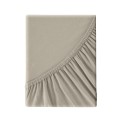 Prześcieradło Z Gumką JERSEY 160x200+25cm beżowe Grube Kolory Miękkie 