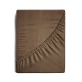 Prześcieradło Z Gumką JERSEY 220x200+25cm brązowe Grube Kolory Miękkie 