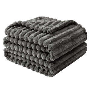 Koc Wytłaczany 160x200 Eurofirany PASY stalowy 400 gsm Gruby Ciepły 3D