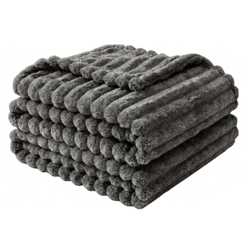 Koc Wytłaczany 160x200 Eurofirany PASY stalowy 400 gsm Gruby Ciepły 3D