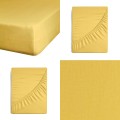 Prześcieradło Z Gumką JERSEY 160x200+25cm żółte Grube Kolory Miękkie