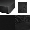 Prześcieradło Z Gumką JERSEY 160x200+25cm czarne Grube Kolory Miękkie