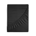 Prześcieradło Z Gumką JERSEY 160x200+25cm czarne Grube Kolory Miękkie
