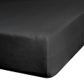 Prześcieradło Z Gumką JERSEY 160x200+25cm czarne Grube Kolory Miękkie