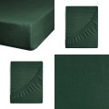 Prześcieradło Z Gumką JERSEY 160x200+25cm zielone Grube Kolory Miękkie